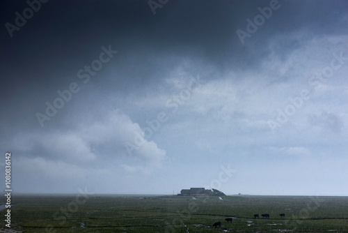 Gewitter auf der Hallig Langeness photo