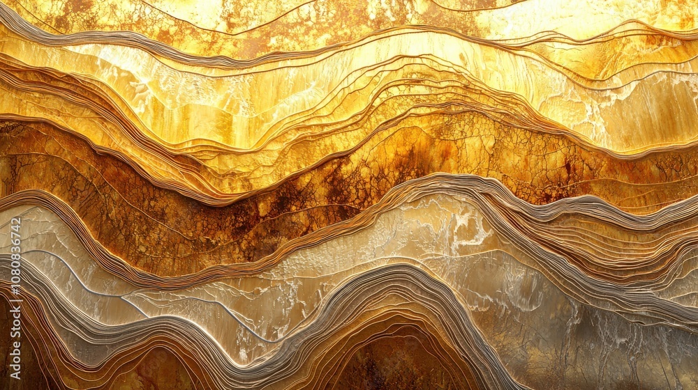Explore the stunning textures of golden waves in abstract art for a captivating visual experience Explore the stunning textures of golden waves in abstract art for a captivating visual experience