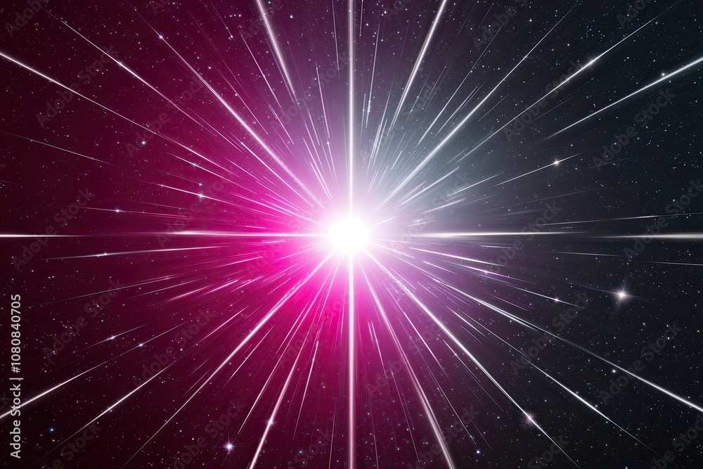 Fototapeta premium Stunning Silver and Fuchsia Gradient Effects for Eye-Catching Cosmic Visuals