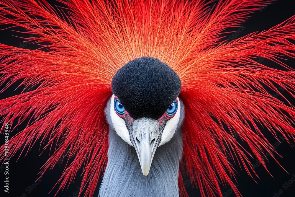 Naklejka premium grey crowned crane