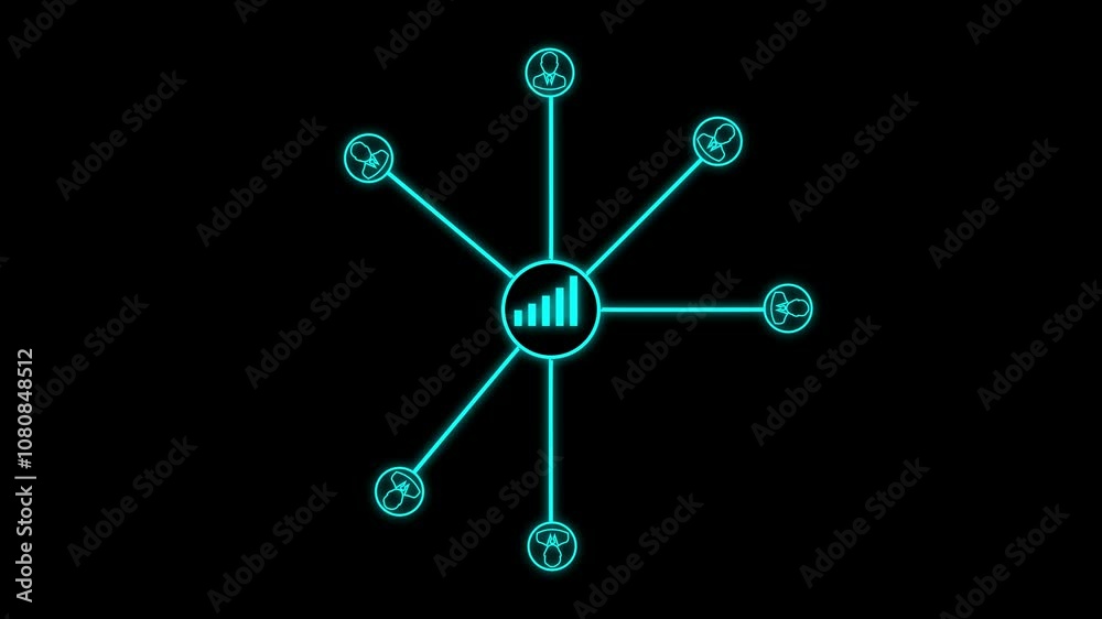 Animation of network of connections with digital icons . digital interface connection and communication concept. digitally generated networking icon animation. Animation of network of connections with digital icons . digital interface connection and communication concept. digitally generated networking icon animation.