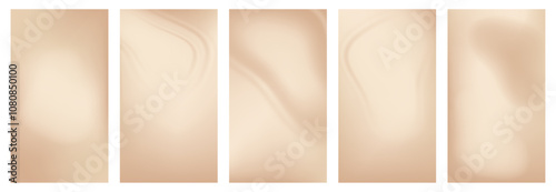 Beige gradient stories. Neutral color gradation bg for flyer or vertical poster. Abstract light cream studio backdrop for social media post. Luxury blurry promo graphic template. Taupe coffee bundle.