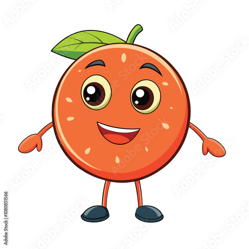 3d rendering of beautiful colorful grapefruit cartoon