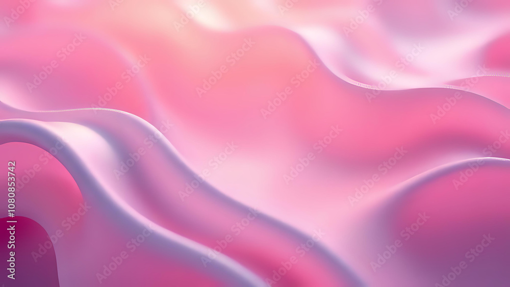 Abstract wavy 3d object smooth color gradient. Ai Generated image Abstract wavy 3d object smooth color gradient. Ai Generated image