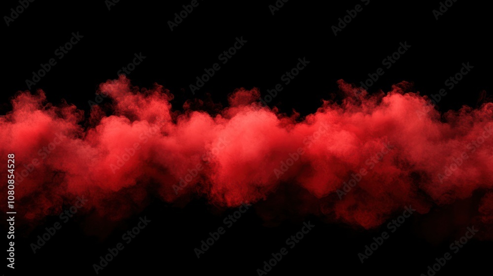 Red Smoke on Black Background Red Smoke on Black Background