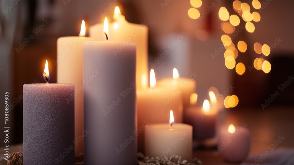 Candles in a Cozy Atmosphere Candles in a Cozy Atmosphere