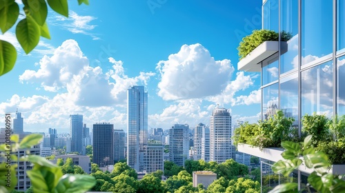 Urban Landscape Showcasing Green Architecture and Sustainable Design for Achieving Regulatory Compliance in the Context of Net-Zero Initiatives