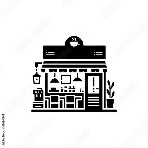 Simple Vector Icon of a Café de Chinitas – Logo Design Illustration