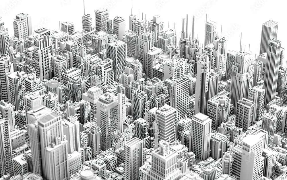 A detailed 3D city model showcasing a dense urban environment with a variety of architectural styles and structures A detailed 3D city model showcasing a dense urban environment with a variety of architectural styles and structures