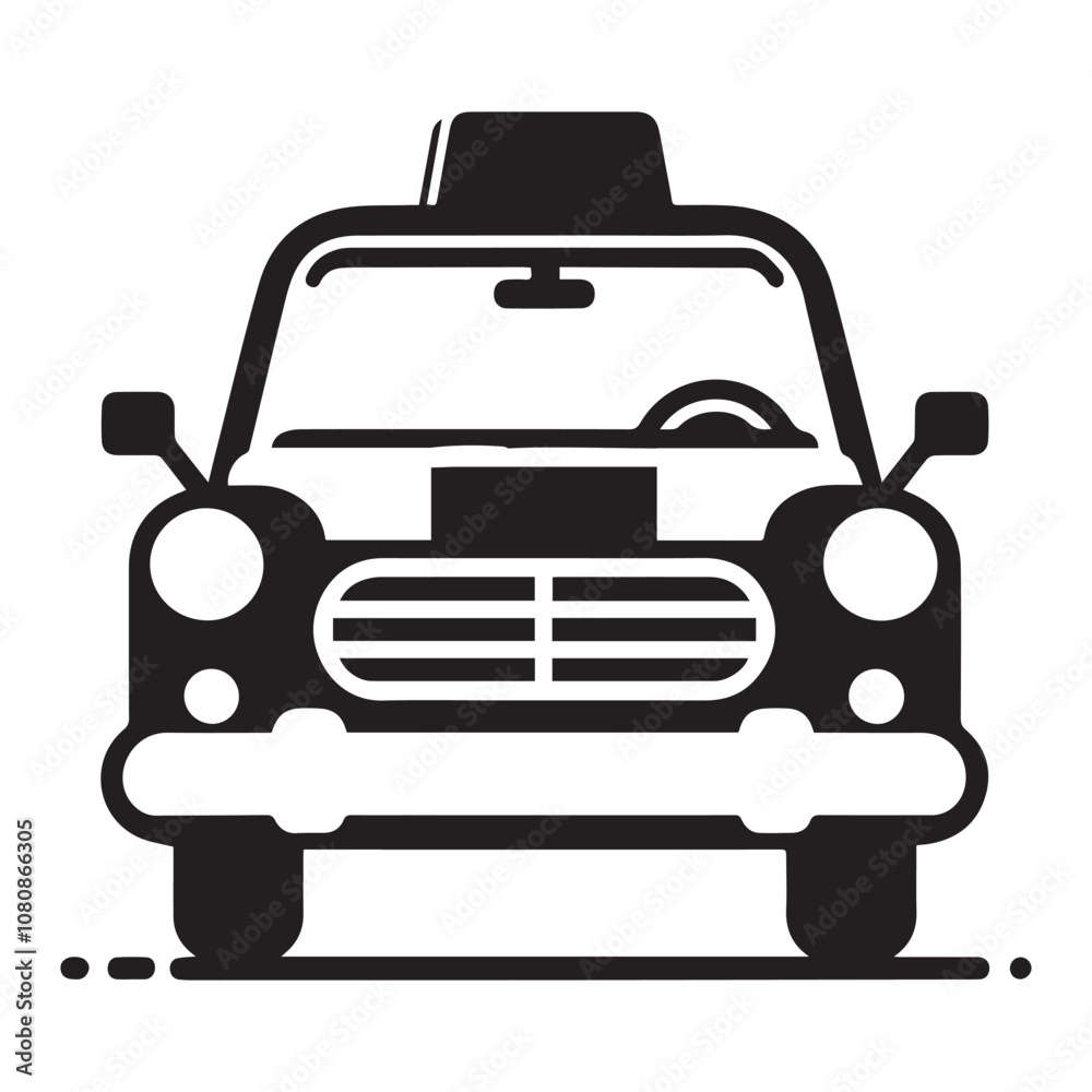 Simple Vector Icon of a taxis – Logo Design Illustration Simple Vector Icon of a taxis – Logo Design Illustration