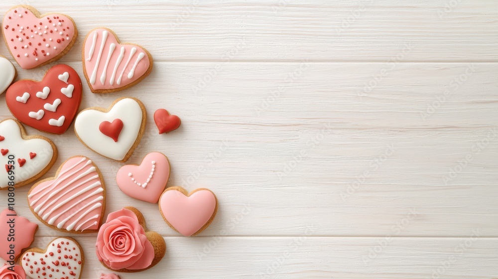 Create a romantic valentine's day dinner with heart-shaped cookie spread for your anniversary celebration Create a romantic valentine's day dinner with heart-shaped cookie spread for your anniversary celebration