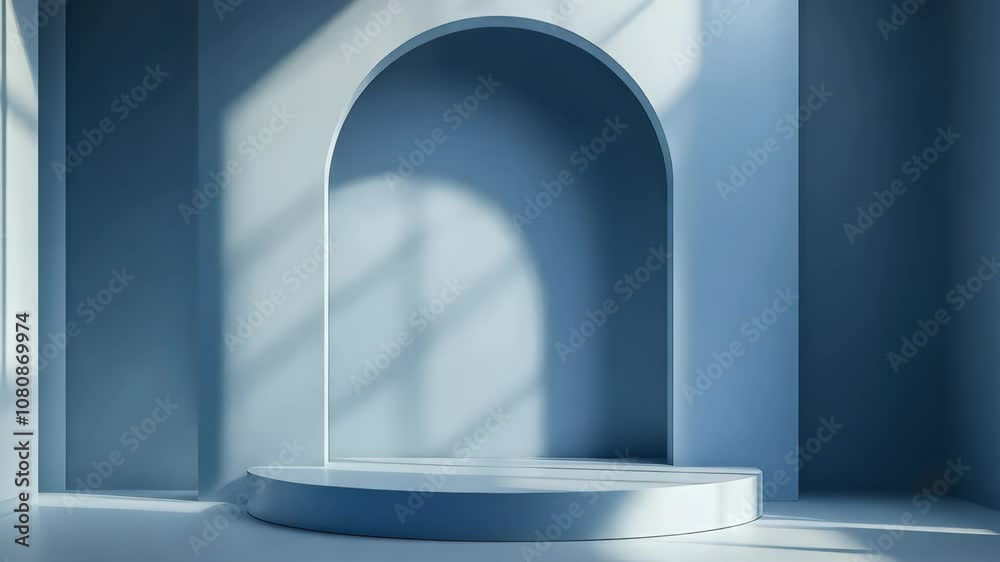 Abstract geometric minimal podium background shape for cosmetic and product display showcase. 3D Video Abstract geometric minimal podium background shape for cosmetic and product display showcase. 3D Video