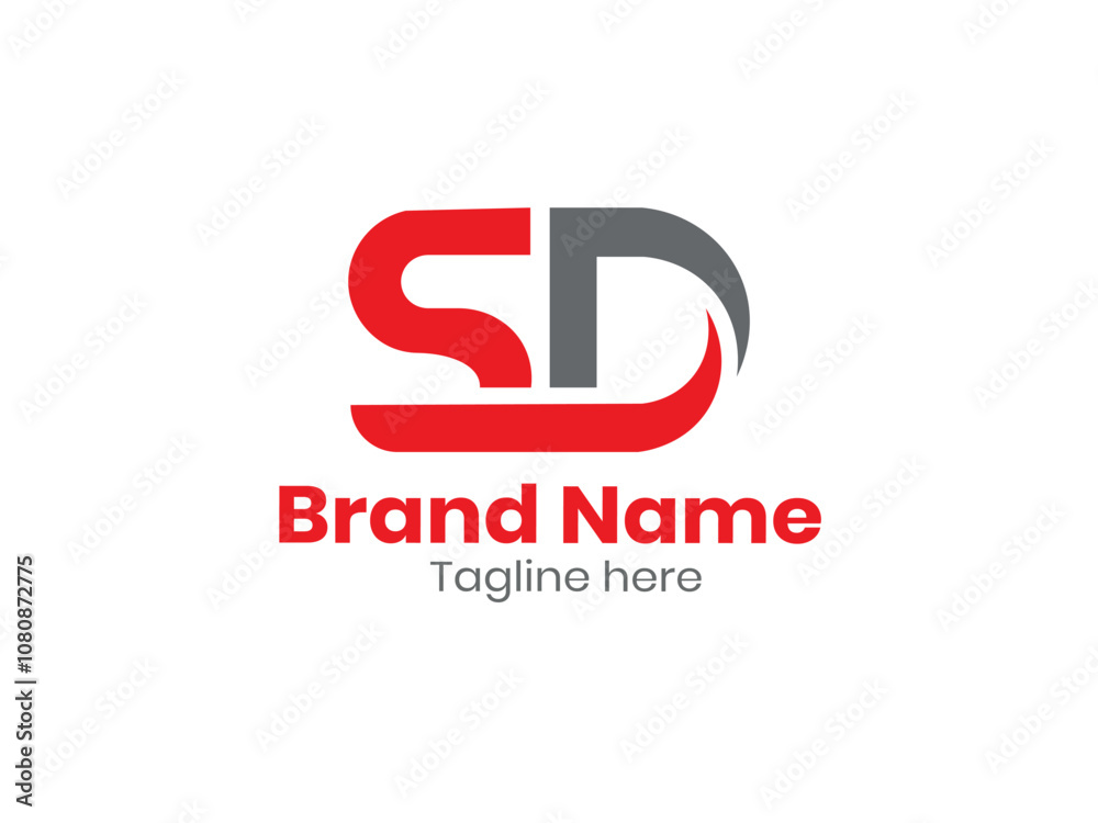 Minimalist Initials SD or DS Logo design. Minimalist Initials SD or DS Logo design.
