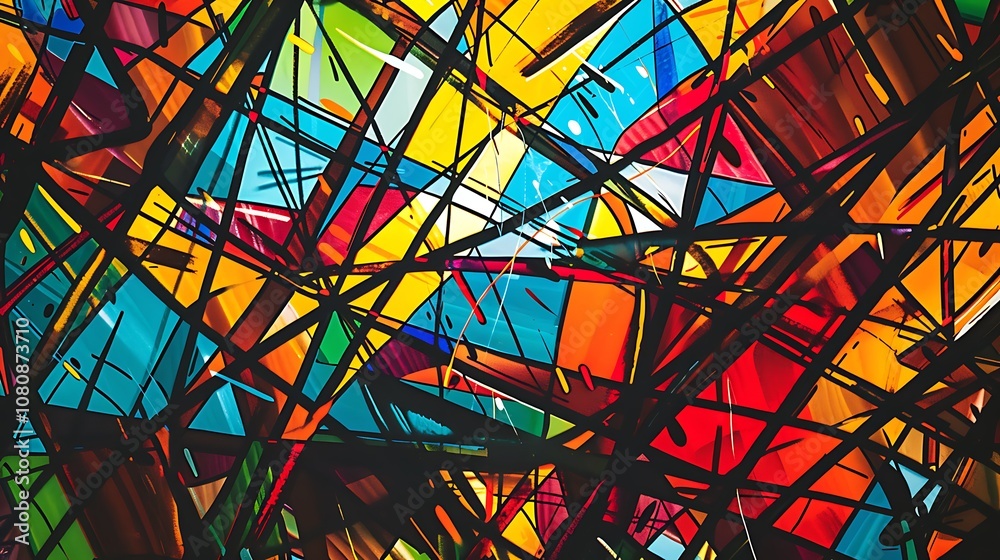 Fototapeta premium abstract colorful background with vibrant strips