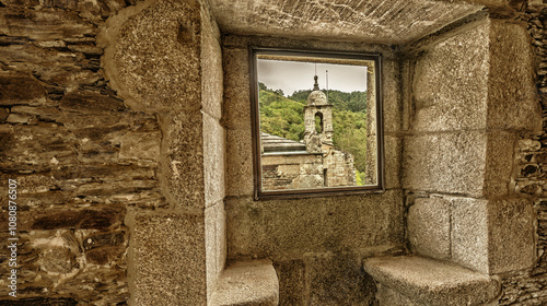 Monastery of San Xoán de Caaveiro, 11th Century Romanesque Style, Fragas do Eume Natural Park, Pontedeume, La Coruña, Galicia, Spain, Europe