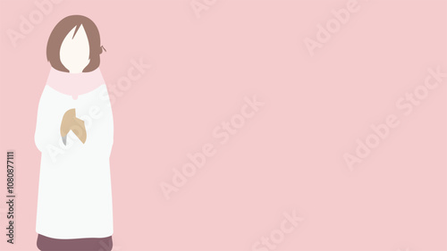 uomo o donna con fondo per cartone animato o background vettoriale editabile