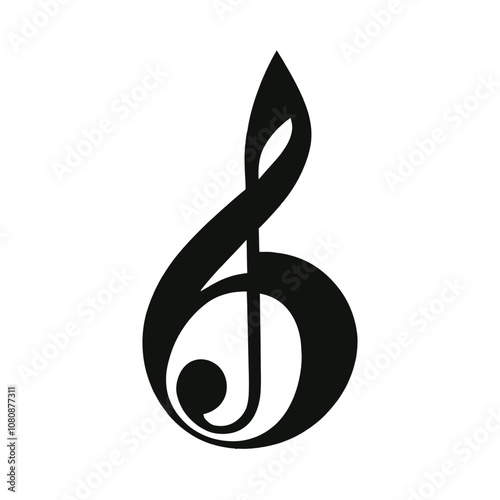 music logo design. vector illustration