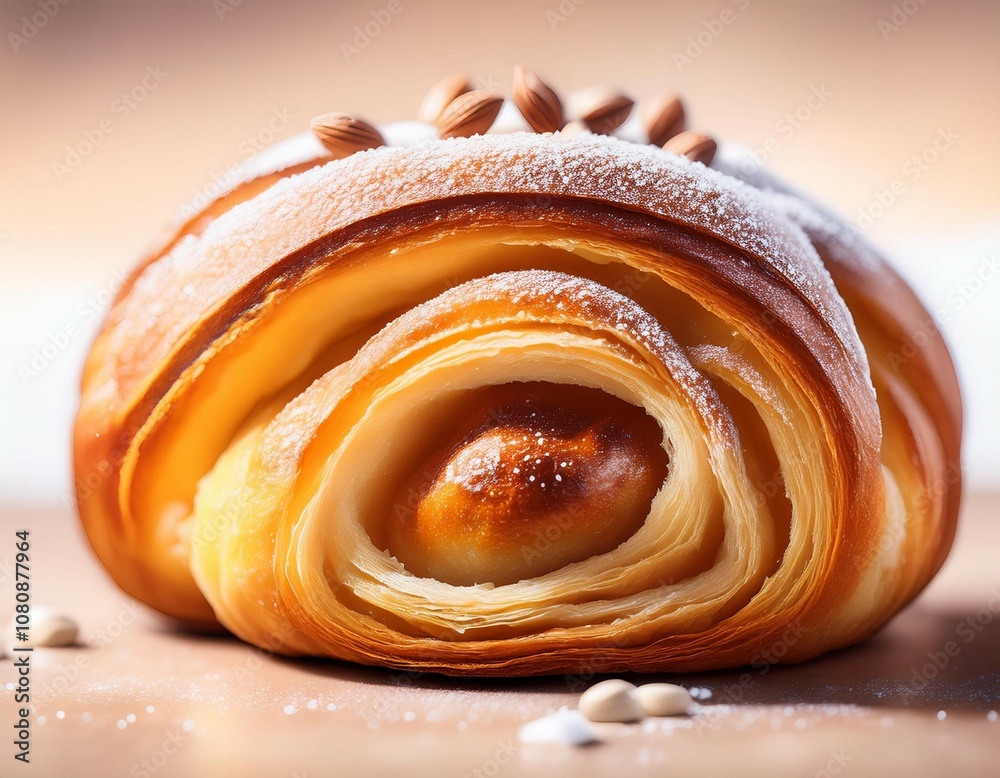 Fototapeta premium a close up of a pastry