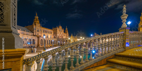 Plaza de España, Ibero-American Exposition of 1929, Sevilla, Andalucía, Spain, Europe