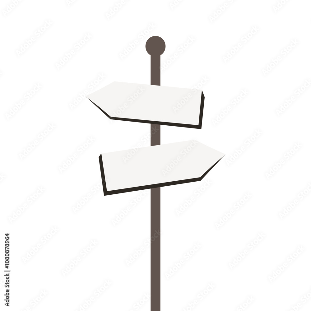 Direction arrow. Guidance, navigation, information concepts. Flat vector design isolated illustration. Direction arrow. Guidance, navigation, information concepts. Flat vector design isolated illustration.