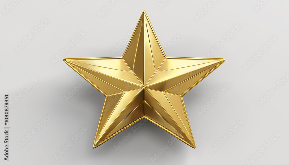 Golden star isolated over white 3d Golden star isolated over white 3d