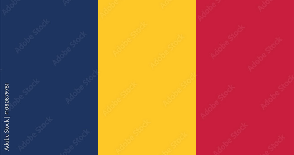 Chad Flag Illustration