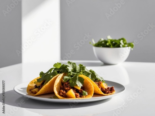 Discover how to make delicious taco de papas with cilantro.