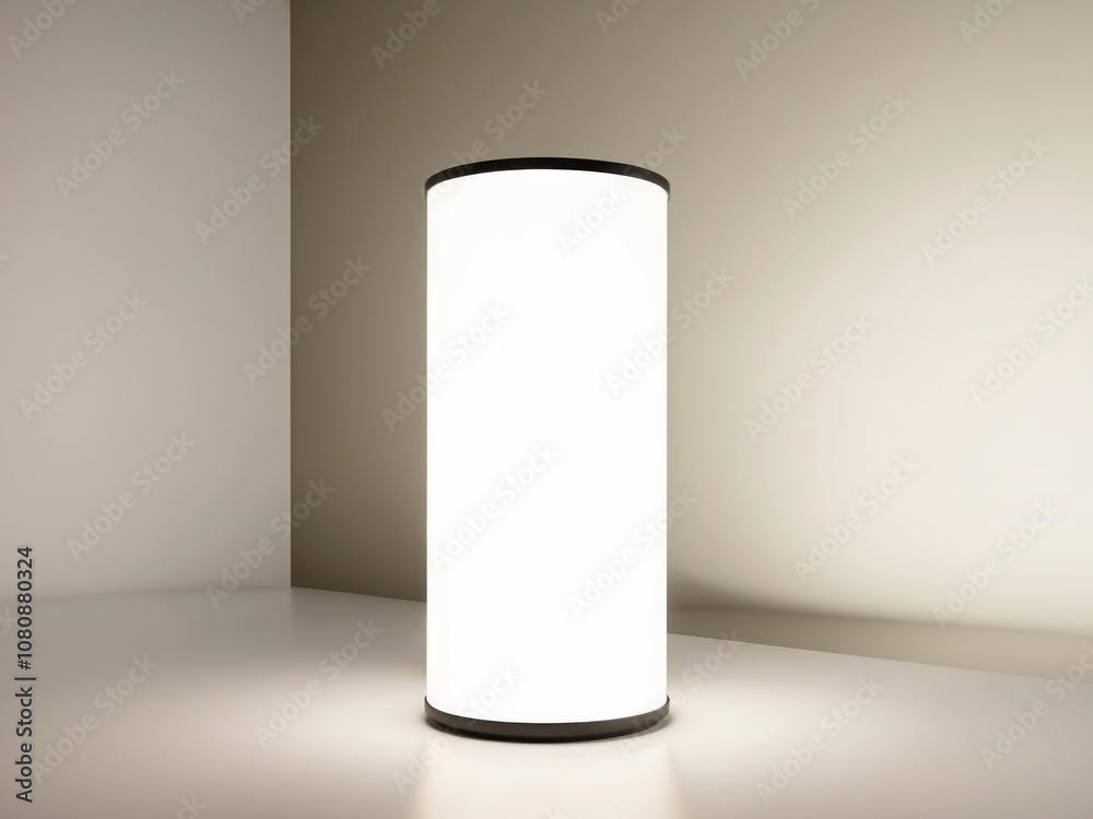 cylindrical shape empty blank screen for mockup. cylindrical shape empty blank screen for mockup.