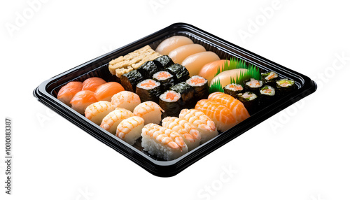 Savory Japanese delight on a transparent background. isolated background. photo