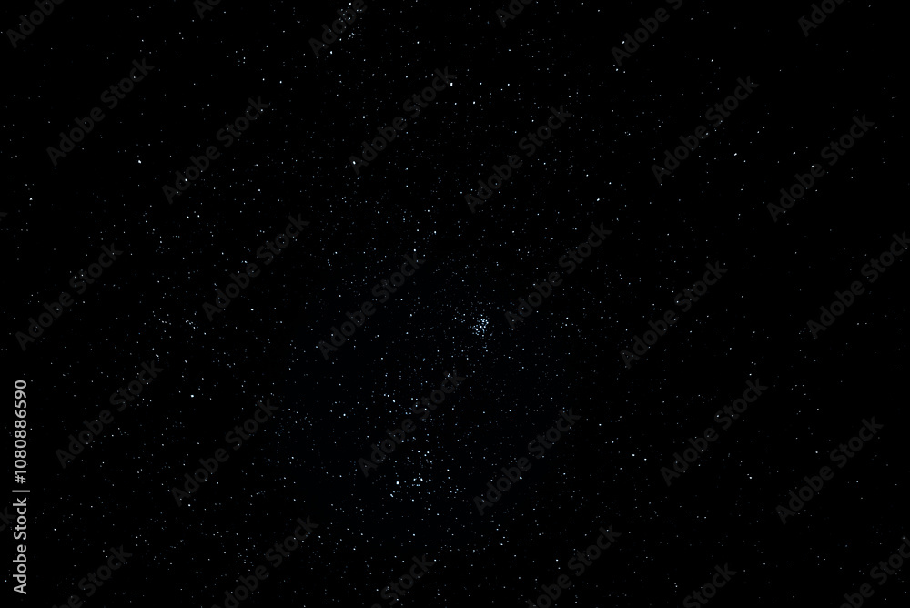 Real starry sky. Night scape with beautiful starry sky