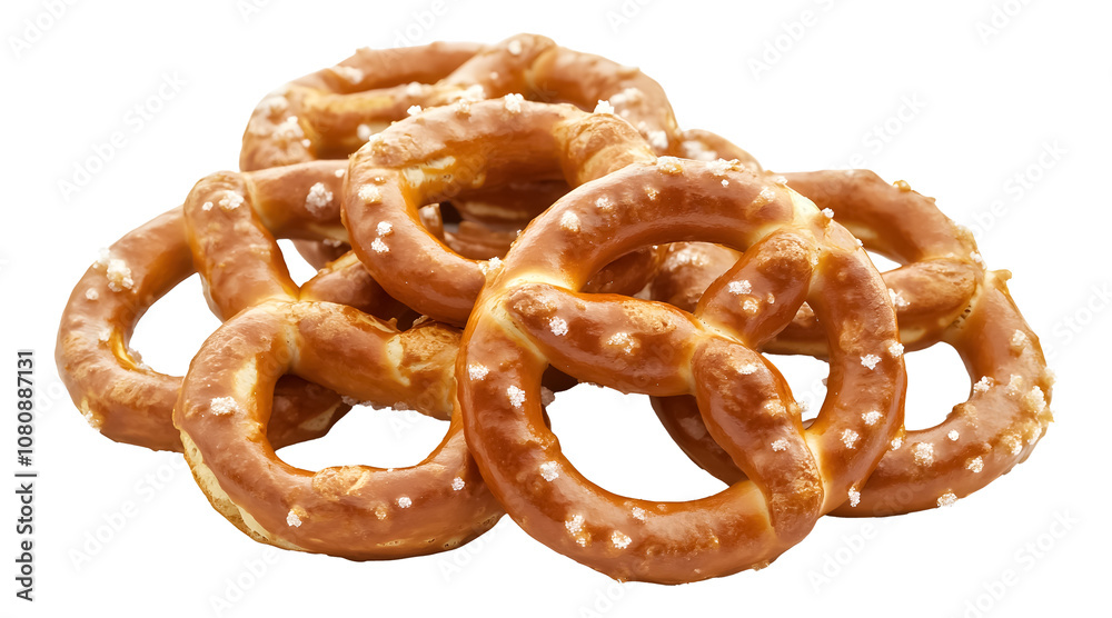 savory pretzels isolated on white background savory pretzels isolated on white background