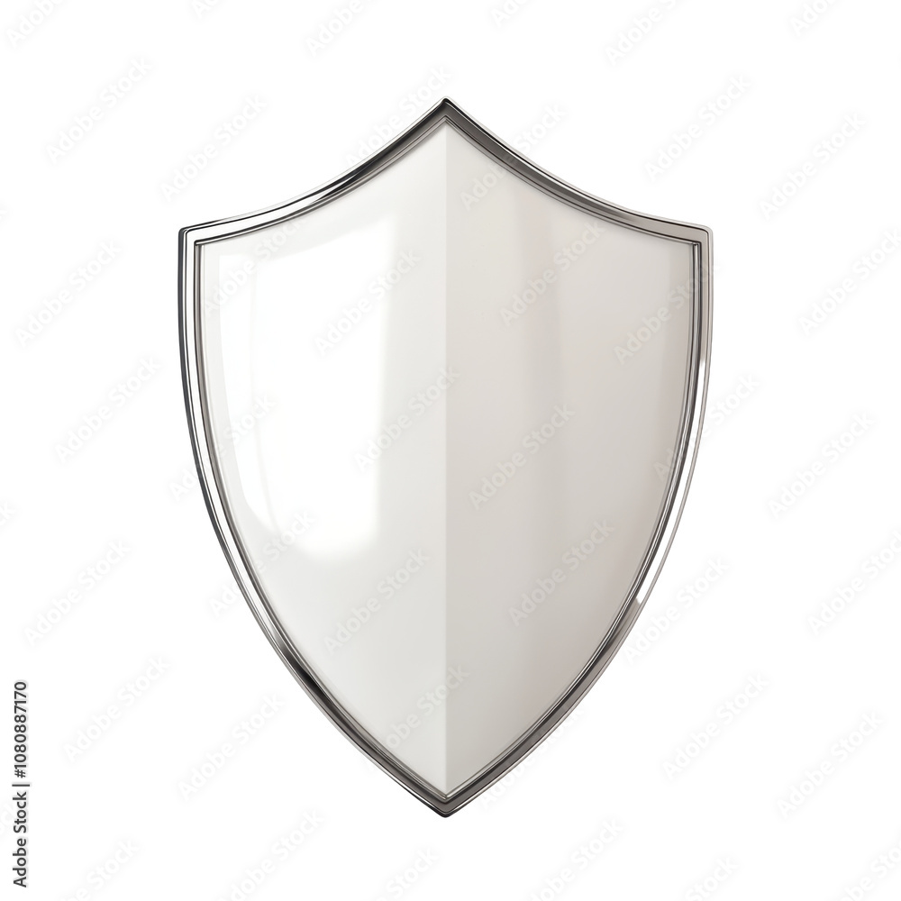A sleek, blank shield with a shiny outline, symbolizing protection, strength, and security. A sleek, blank shield with a shiny outline, symbolizing protection, strength, and security.
