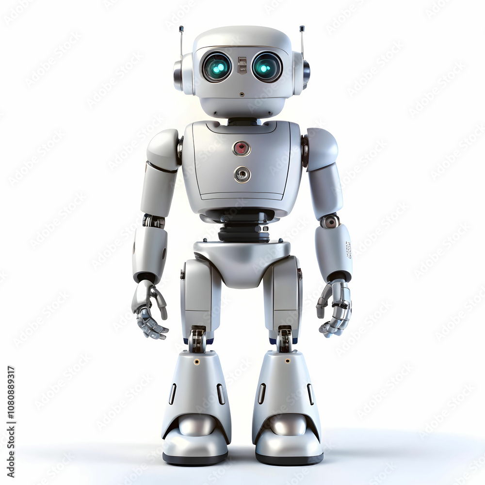robot with white backgroug robot with white backgroug
