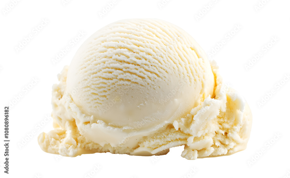 scoop of vanilla ice cream isolated on transparent background scoop of vanilla ice cream isolated on transparent background