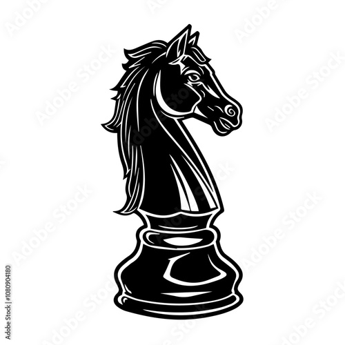 Knight chess icon vector. EPS 10 editable vector