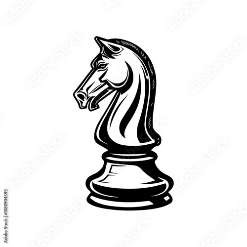 Knight chess icon vector. EPS 10 editable vector