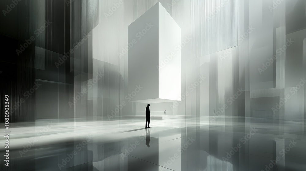 Man stands in a spacious room, bathed in sunlight streaming through a large window. Man stands in a spacious room, bathed in sunlight streaming through a large window.