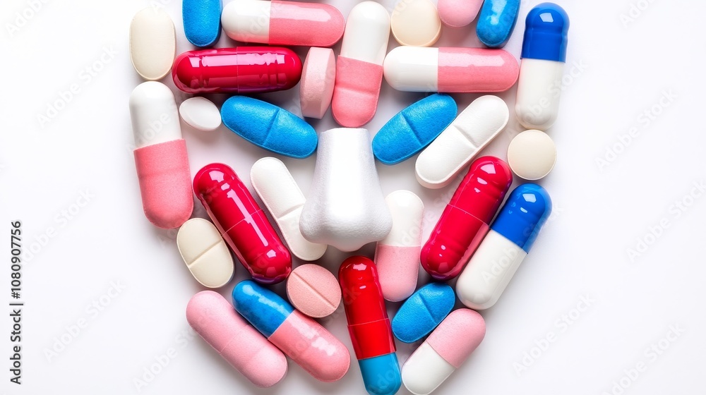 Colorful Capsules and Tablets Medicine Healthcare Pharmacy Colorful Capsules and Tablets Medicine Healthcare Pharmacy