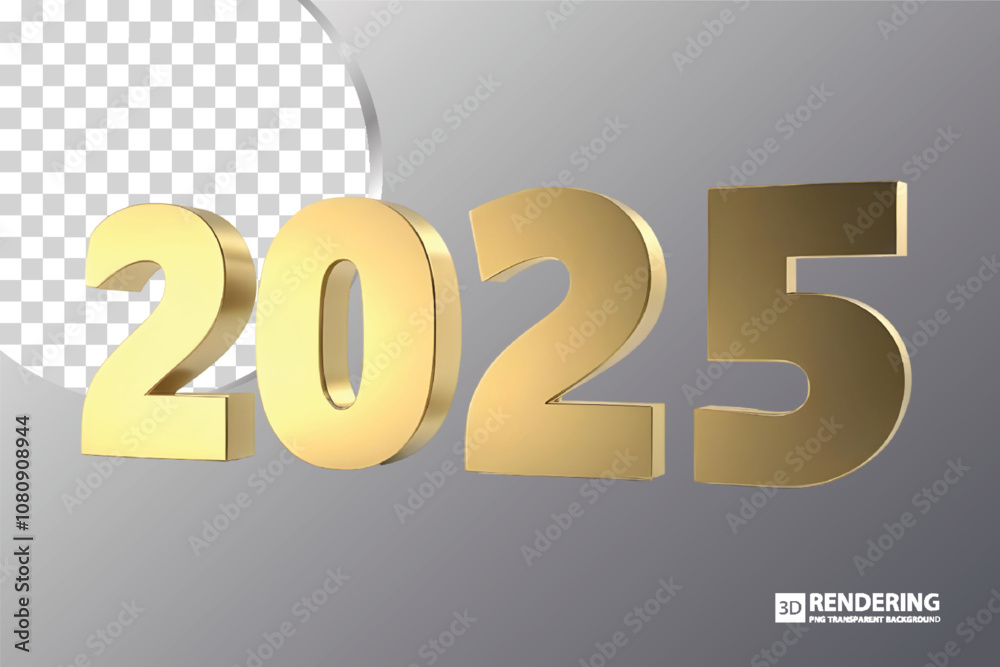 3d gold number 2025 3d gold number 2025