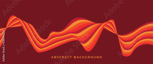 colorful Wavy Lines vector abstract background 