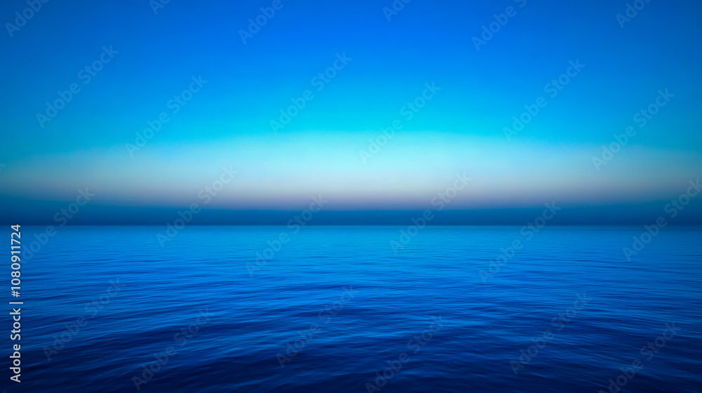 Fototapeta premium A soothing blue gradient background with smooth transitions, fading from a deep navy blue at the edges to a lighter sky blue toward the center.
