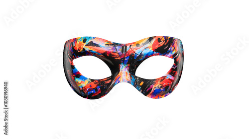 Party mask with '2025' design on a plain white background, no shadows