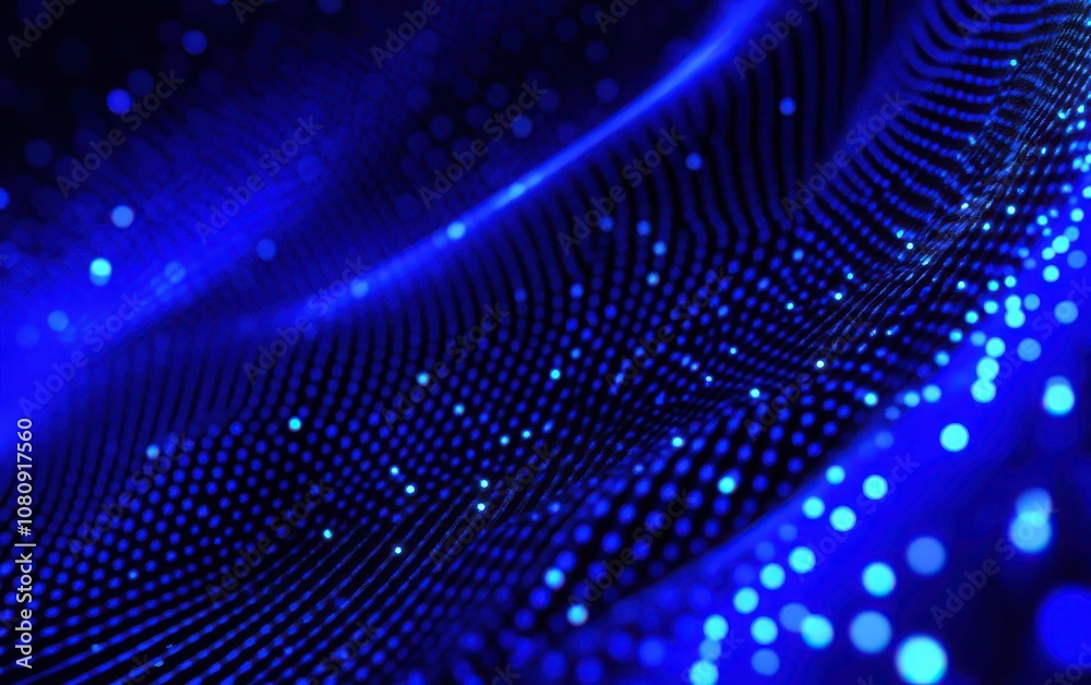 An abstract blue wave dots background with a gradient and glowing effect, designed for technology, digital data science, or internet concepts. An abstract blue wave dots background with a gradient and glowing effect, designed for technology, digital data science, or internet concepts.