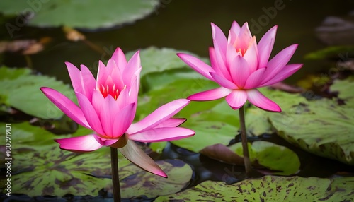 Serene Beauty of a Blooming Pink Lotus