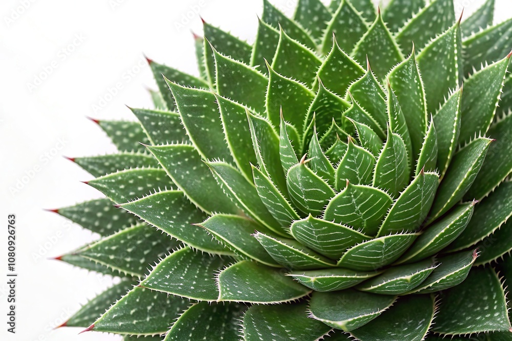 a stunning green plant with intricate details in an isolated white environment, highlighting its unique texture and pattern, close-up, natural history, macro photography a stunning green plant with intricate details in an isolated white environment, highlighting its unique texture and pattern, close-up, natural history, macro photography