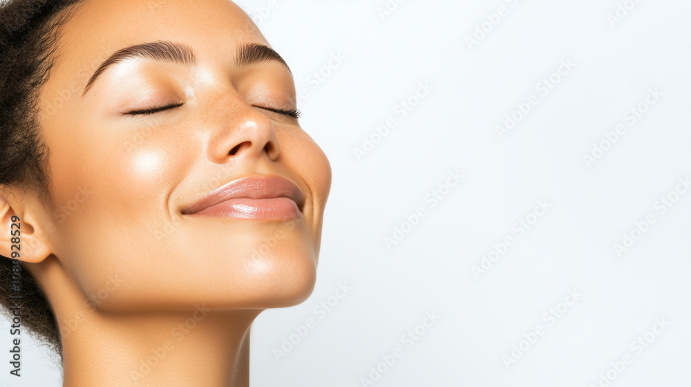 Joyful Portrait of Asian Woman with Glowing Skin Joyful Portrait of Asian Woman with Glowing Skin