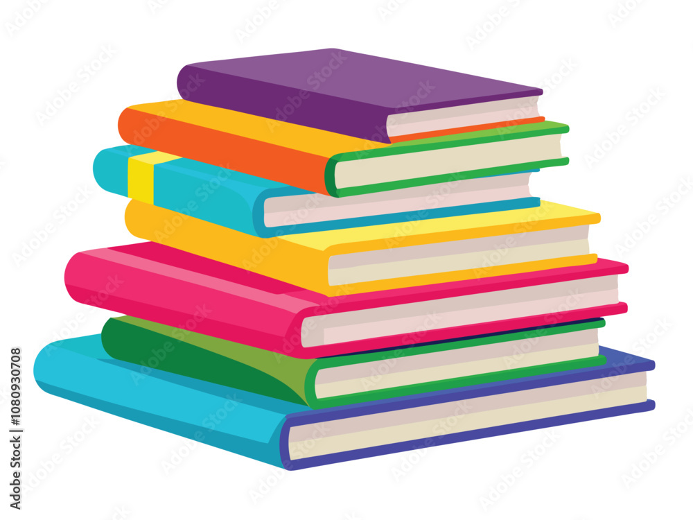 stack of colorful books, Books icon clipart illustration stack of colorful books, Books icon clipart illustration