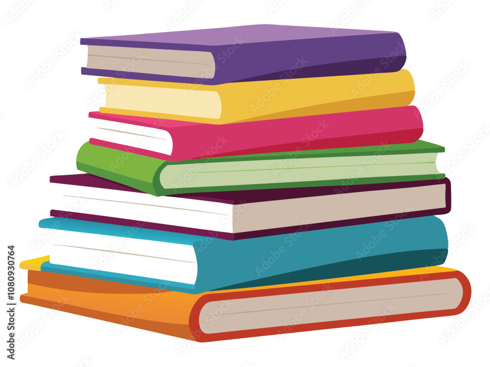 stack of colorful books, Books icon clipart illustration stack of colorful books, Books icon clipart illustration