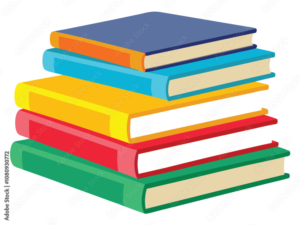 stack of colorful books, Books icon clipart illustration stack of colorful books, Books icon clipart illustration