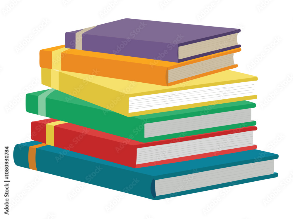 stack of colorful books, Books icon clipart illustration stack of colorful books, Books icon clipart illustration